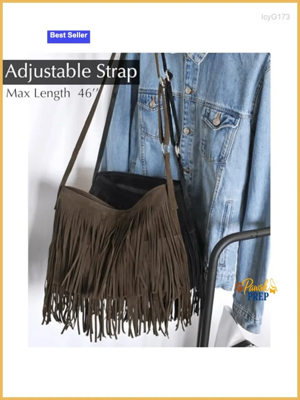 Faux Suede Leather Hobo Crossbody Bag Tassel Shoulder Purse